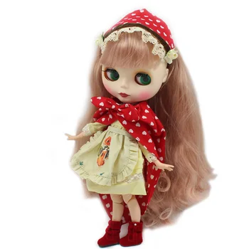 Наряды для куклы ICY DBS Blyth, маленькое красное платье для тела, милый костюм для косплея для девочки из аниме 1/6 BJD ob24