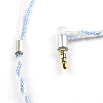 Наушники с 4 сердечниками, посеребренные, модернизированные 3,5 мм для кабеля NFAUDIO с микрофоном NM2 NA2 NA2 + NM2 + OCC-кабель