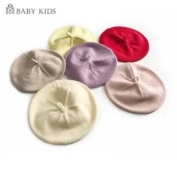 Новая детская однотонная Корейская версия Осенне-зимнего берета Casual Tide, многоцветная шляпа, детская кепка