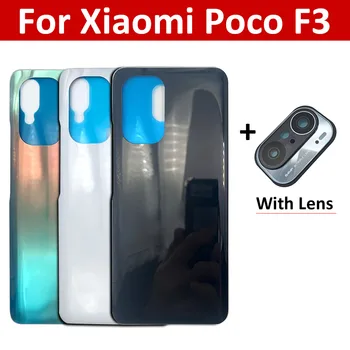 Новая Задняя Стеклянная Крышка Для Xiaomi POCO F3 Redmi K40 Pro Корпус Батарейного Отсека Задняя крышка Батарейного отсека С Объективом Камеры Xiaiomi