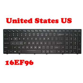 Новая клавиатура для ноутбука SKIKK 16EF96 с рамкой черного цвета, Соединенные Штаты АМЕРИКИ, ГЕРМАНИЯ, ИТАЛИЯ, с подсветкой