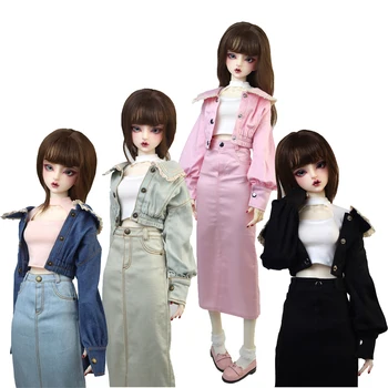 НОВАЯ кукольная одежда 1/3 BJD SD DD Toy Ball Joint Doll Модные джинсовые куртки длинные юбки обувь подарок для девочек