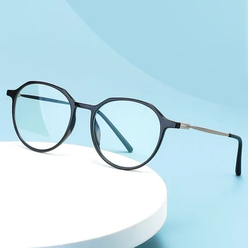 Новая оптическая оправа для очков с синей светофильтрацией для женщин и мужчин, очки по рецепту, полная оправа, овальное покрытие в винтажном стиле, AR-покрытие