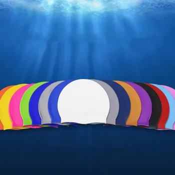 Новая силиконовая шапочка для плавания, водонепроницаемая шапочка для защиты ушей, шапочка для дайвинга для взрослых, Снаряжение для плавания, Силиконовая шапочка для плавания