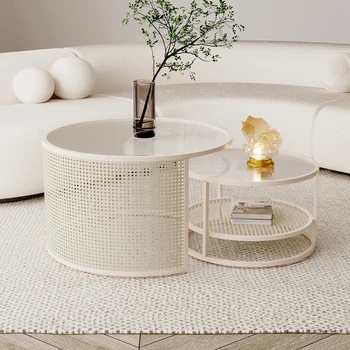 Новинка Kawaii Garden, Приставной столик современного дизайна, Круглый журнальный столик для офиса, Дизайн белого Mesa, Вспомогательная минималистичная мебель