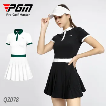 Новое женское летнее платье для гольфа PGM, приталенная спортивная женская плиссированная юбка с антибликовыми шортами