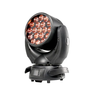 Новое поступление 19X15 Вт 4в1 RGBW ZOOM LED Движущийся головной луч света Сценические огни DJ Освещение для мероприятия Вечеринки клуба