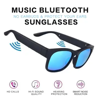 Новые водонепроницаемые умные очки Bluetooth с костной проводимостью, музыкальные солнцезащитные очки для громкой связи для всех телефонов