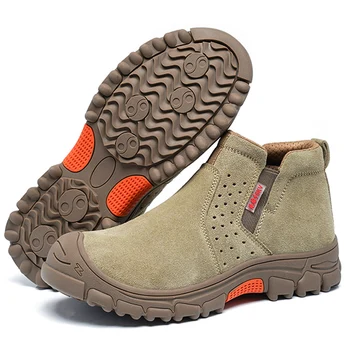 Новые защитные ботинки для мужчин, обувь для строительных работ с защитой от ударов, непромокаемая обувь, Защитные рабочие ботинки для сварки