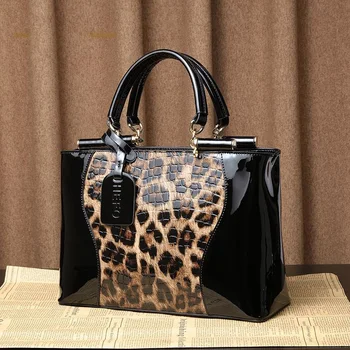 Новые модные леопардовые женские сумки Европейского дизайнера, сумки через плечо из коровьей натуральной кожи, женская брендовая роскошная сумка через плечо для девочек