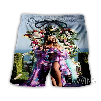 Новые модные летние пляжные шорты Beyonce с 3D-принтом, уличная одежда, мужские быстросохнущие повседневные шорты для отпуска L01