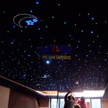Новый DIY Потолочный Светильник Twinkle Star RGBW CREE LED Потолочные Светильники 16 Вт Световой Двигатель + 300шт 0,75 мм 2 м Конец Светящегося Оптоволоконного Кабеля