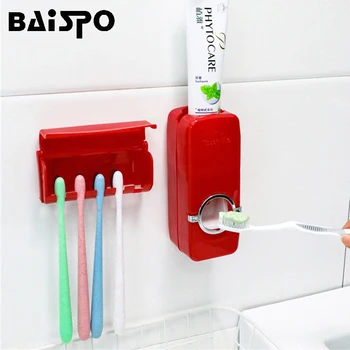 Новый держатель зубной щетки BAISPO, Автоматический дозатор зубной пасты, Креативная подставка для хранения без перфорации, Аксессуары для ванной комнаты