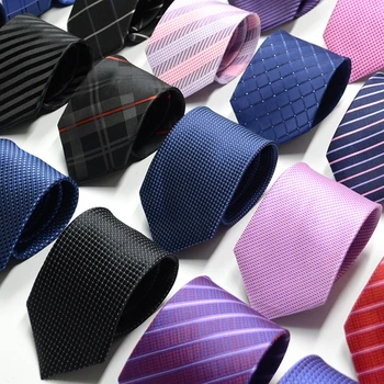 Новый модный повседневный мужской галстук деловой однотонный полосатый 8 см синий галстук мужской жаккардовый галстук бабочка свадебное платье мужской костюм