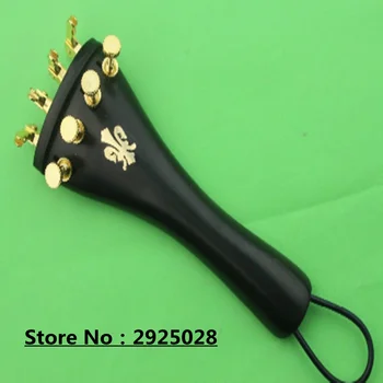 Новый наконечник из черного дерева для скрипки 4/4 с фиксированным золотым хвостом для тонкой настройки, части скрипки Бесплатная доставка