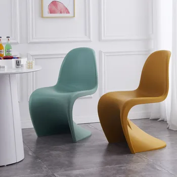Обеденные стулья в скандинавском стиле для вечеринок Пластиковый комод для спальни Современные роскошные обеденные стулья Salon Sedie Da Pranzo Мебель для дома WK50CY