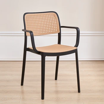 Обеденные стулья уникального дизайна, Удобные Минималистичные Кресла для отдыха взрослых, Пластиковая спинка для ожидания, Скандинавская мебель Silla Comedor