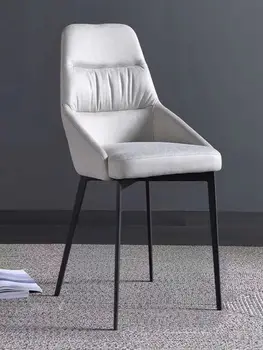 Обеденный стул, домашний скандинавский светильник, роскошный современный стул с простой спинкой, стол для переговоров, стул для маникюра, ресторан отеля