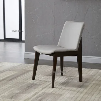 Обеденный стул скандинавского дизайна, современная простая кухонная мебель из массива дерева, легкое роскошное кресло со спинкой для отдыха, кресло для переговоров