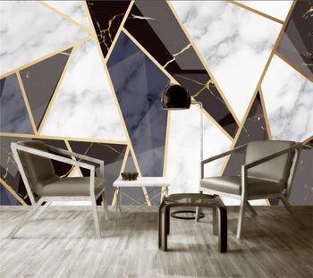 Обои на заказ, 3d черно-белая простая атмосфера, абстрактный геометрический мраморный фон, обои для домашнего декора, бумага из папье-маше