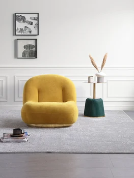 Одноместный диван-кресло из скандинавской ткани Роскошный шезлонг в итальянском стиле Современный простой диван