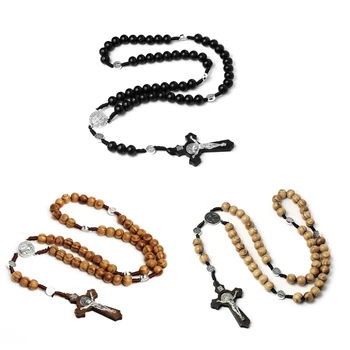 Ожерелье-четки из бисера, подвесная подвеска, длинная цепочка из бисера для рождественской вечеринки, церковные украшения G2AB