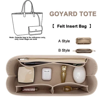 Органайзер для сумок EverToner с фетровой вставкой, сумка-тоут, Идеально подходит для брендовых женских сумок для Goyard LV Neverfull И других