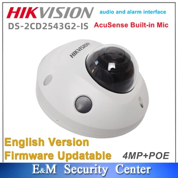 Оригинальная Мини-Купольная Камера Hikvision DS-2CD2543G2-IS Acusense 4MP AcuSense Audio I/O POE IR CCTV с Микрофоном, Встроенная в Мини-Купольную Камеру