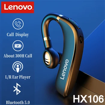 Оригинальные наушники Lenovo HX106 Bluetooth HIFI стерео ушной крючок Беспроводной Bluetooth 5.0 наушник с микрофоном для вождения встречи