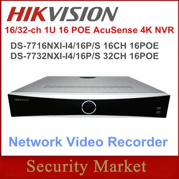 Оригинальный английский видеорегистратор Hikvision DS-7716NXI-I4/16P/S и DS-7732NXI-I4/16P/S с 16/32 каналами 1U 16 POE AcuSense 4K NVR