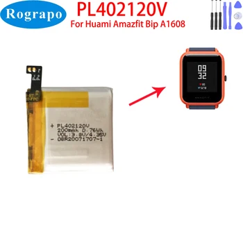 Оригинальный полимерный литий-ионный аккумулятор 3,8 В 200 мАч PL402120V для Amazfit Bip A1608 + бесплатные инструменты