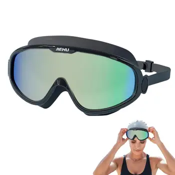 Очки для взрослых с защитой от ультрафиолета, очки для плавания для взрослых в большой оправе, удобные очки для плавания с защитой от запотевания, защита от ультрафиолета для мужчин и женщин