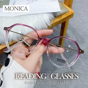 Очки для чтения для Женщин 2023, Новые Модные Круглые прозрачные очки с анти-синим светом для среднего и пожилого возраста очки 안경