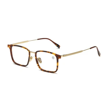 Очки Легкие Роскошные Мужские очки из чистого татиния, Женские квадратные очки для чтения, оптические линзы, модная тенденция, высококачественная оправа.