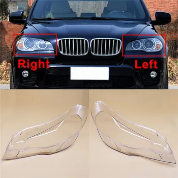 Передняя Фара Автомобиля стеклянные фары прозрачный абажур корпус лампы E70 Крышка Фары объектив для BMW X5 E70 2007-2013