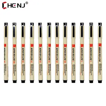 Пигментный Лайнер Pigma Micron Ink Marker Pen 0,05 0,1 0,2 0,3 0,4 0,5 0,7 0,8 1,0 мм С Разным Наконечником Черная Ручка Для рисования Fineliner