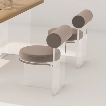Пластиковый Прозрачный стул Nordic, Напольная опора для поясницы, Акриловые Дизайнерские стулья, Мебель для дома Balcony Cadeiras De Plastico