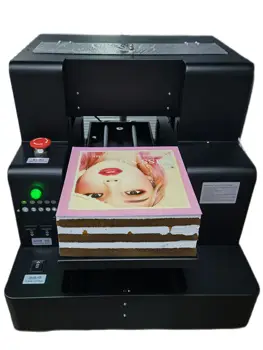Плоский принтер для пищевых продуктов и текстиля формата А4 Автоматическая машина для печати тортов, печенья и одежды