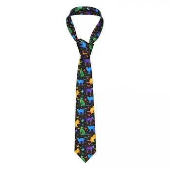 Повседневный узкий галстук с акварельными кошками и бабочками в виде наконечника стрелы, тонкий галстук для мужчин, мужские аксессуары, простота для вечернего официального галстука