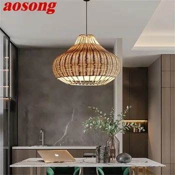 Подвесные светильники AOSONG Современный светодиодный художественный светильник для гостиной, чайной комнаты, спальни