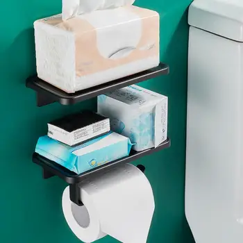 Полезная подставка для рулонов туалетной бумаги для телефона, полка для салфеток из вискозы, влагостойкая