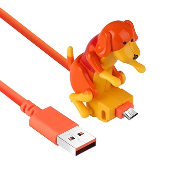 Портативный милый USB Креативный маленький щенок Кабель для передачи данных Маленькая собака Сотовый телефон USB Зарядное устройство для телефона Apple Android