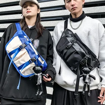 Поясная сумка в уличном стиле Модные женские поясные сумки в стиле хип-хоп Функциональные поясные сумки Сумка для телефона Унисекс через плечо нагрудные сумки через плечо