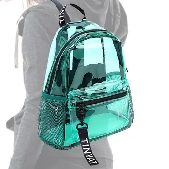 Прозрачная сумка для книг, прозрачный рюкзак со спинками, сверхпрочный прозрачный рюкзак для книг для начальной / средней школы