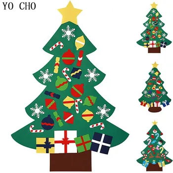 Прямая поставка YO CHO, фетровая рождественская елка, рождественское украшение для дома Navidad 2022, новогодние подарки, рождественские украшения, подарок для детей