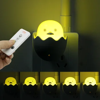 Пульт дистанционного управления Cute Duck LED Night Light Sensor Мультяшная лампа с животными для освещения детской спальни