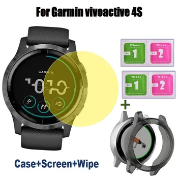 Рамка для часов, чехол для Garmin vivoactive 4S, браслет, пленка для экрана, защитный чехол из ТПУ, чехол для часов Garmin vivoactive4