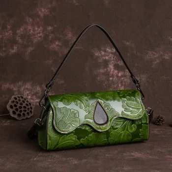 Ретро Сумки для женщин Сумка с ручкой из натуральной кожи 2023 Трендовая дизайнерская роскошная женская сумка Женские мобильные сумки для телефонов