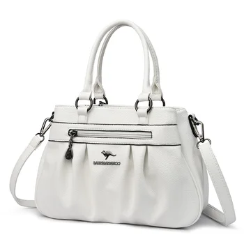 Роскошные брендовые сумки, Женская сумка из мягкой кожи, дизайнерские 3-слойные сумки, повседневная сумка-тоут, женская сумка через плечо для женщин