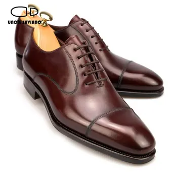 Роскошные Мужские модельные туфли Uncle Saviano Oxford, Модные Свадебные туфли ручной работы для шафера, Мужская деловая дизайнерская обувь из натуральной кожи